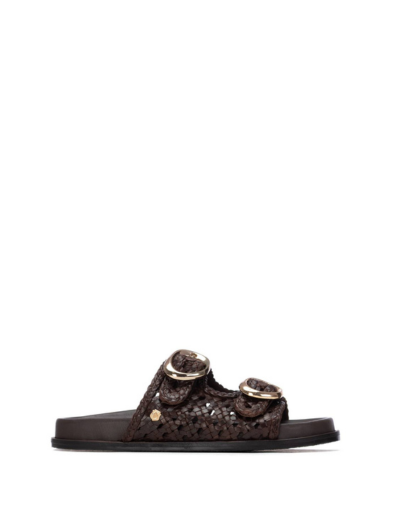 Дамски кафяви чехли CARMELA