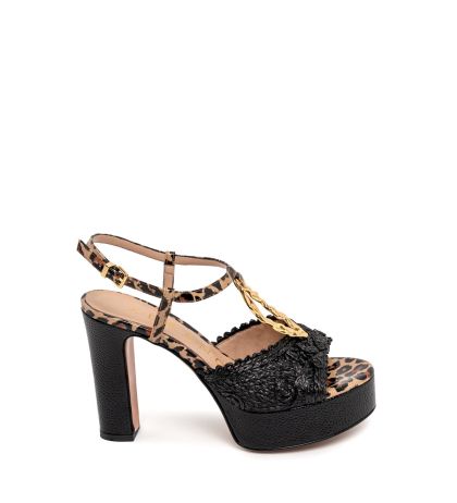 Дамски черни сандали ALBANO