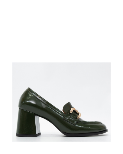 Дамски зелени обувки лак WALL STREET