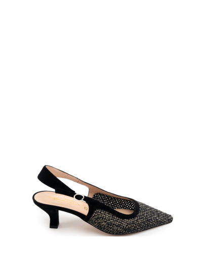 Дамски черни мрежести обувки BIANCA DI