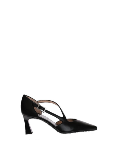 Дамски черни кожени обувки HISPANITAS