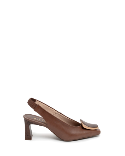 Дамски кафяви кожени обувки HISPANITAS