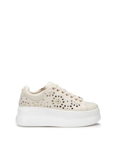 Дамски бежови кожени маратонки CULT