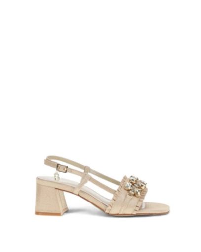 Дамски златисти кожени сандали TOSCA BLU