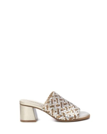 Дамски кожени плетени чехли CARMELA