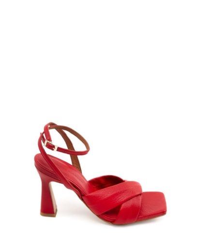 Дамски червени кожени сандали ANGEL ALARCON
