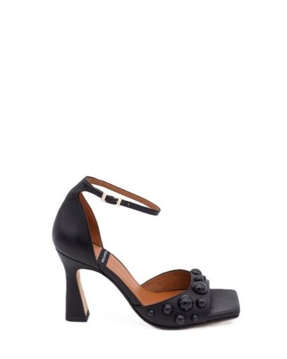 Дамски черни кожени сандали ANGEL ALARCON