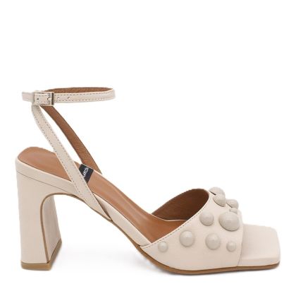 Дамски бежови кожени сандали ANGEL ALARCON