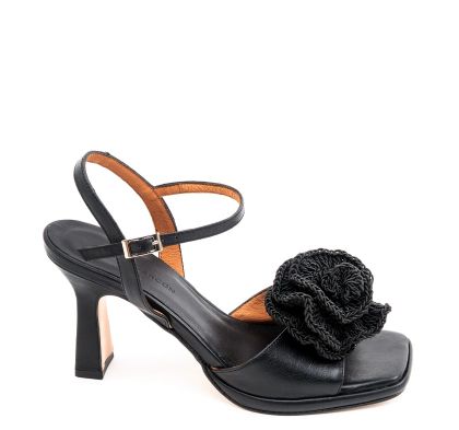 Дамски черни кожени сандали ANGEL ALARCON