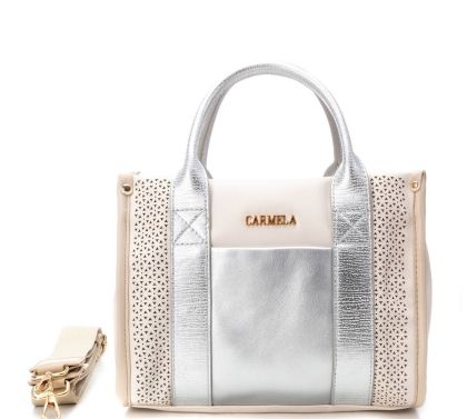 Дамска сребриста чанта CARMELA