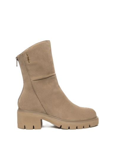 Дамски бежови велурени боти  NeroGiardini