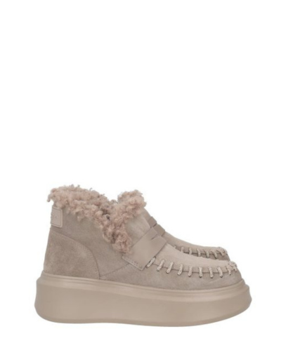 Дамски бежови велурени боти TOSCA BLU