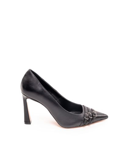 Дамски черни кожени обувки BIANCA DI