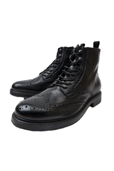 Мъжки черни кожени боти KEBO