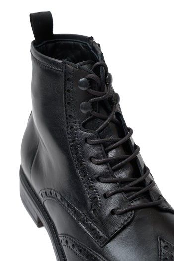 Мъжки черни кожени боти KEBO