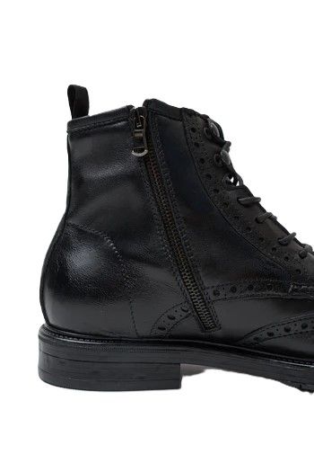 Мъжки черни кожени боти KEBO