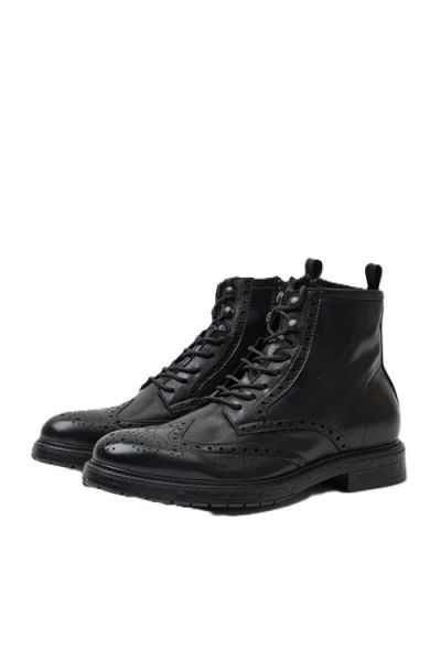 Мъжки черни кожени боти KEBO