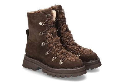 Дамски тъмнокафяви велурени боти TOSCA BLU