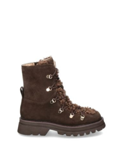 Дамски тъмнокафяви велурени боти TOSCA BLU