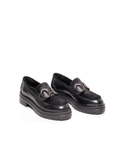 Дамски черни кожени обувки ADAM'S