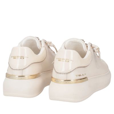 Дамски бежови кожени спортни обувки TOSCA BLU