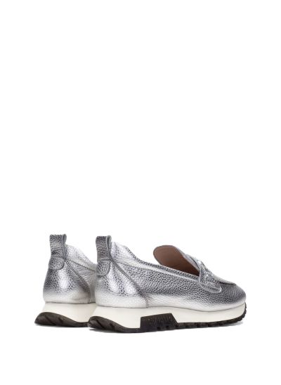Дамски сребристи мокасини HISPANITAS