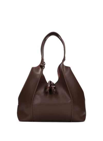 Дамска кафява кожена чанта HISPANITAS