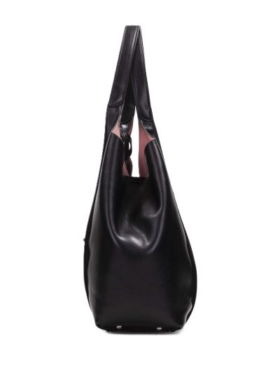 Дамски черна кожена чанта HISPANITAS