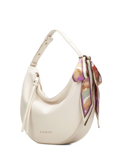 Дамска бежова кожена чанта HISPANITAS