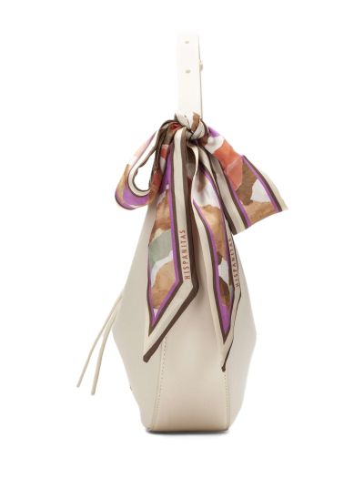 Дамска бежова кожена чанта HISPANITAS