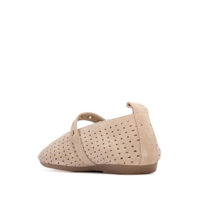 Дамски велурени бежови обувки CARMELA