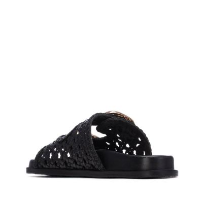 Дамски черни чехли CARMELA