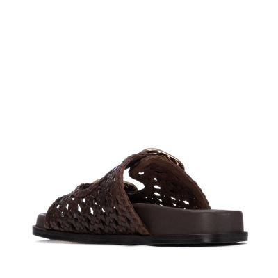 Дамски кафяви чехли CARMELA