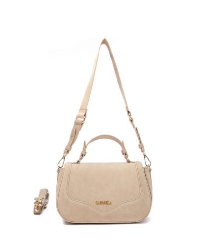 Дамска бежова чанта CARMELA