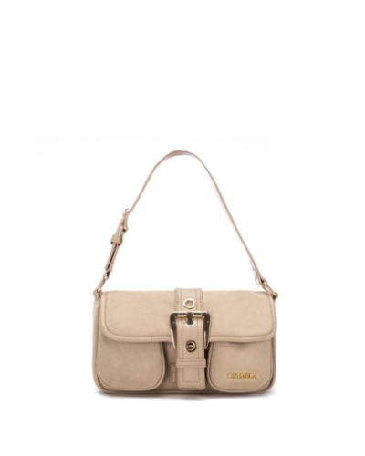 Дамска бежова чанта CARMELA