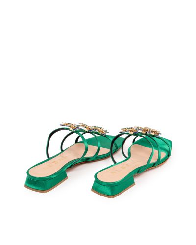 Дамски зелени чехли ALBANO