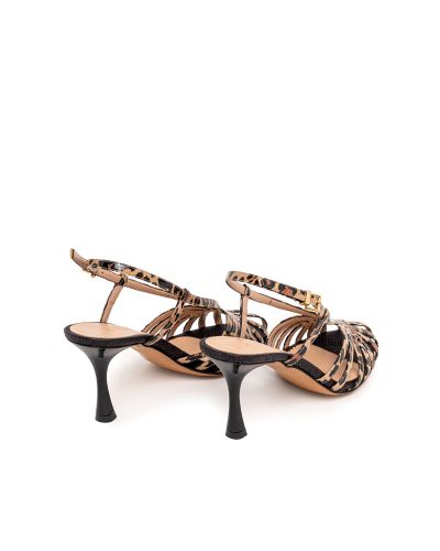 Дамски лачени сандали леопард ALBANO