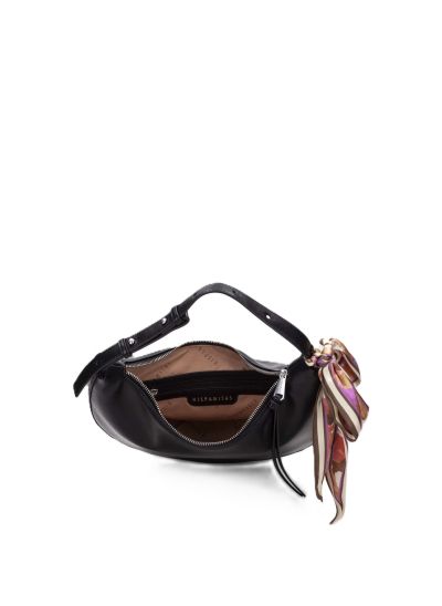 Дамска черна кожена чанта HISPANITAS