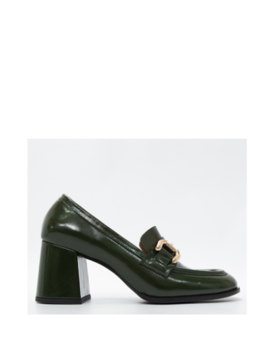 Дамски зелени обувки лак WALL STREET