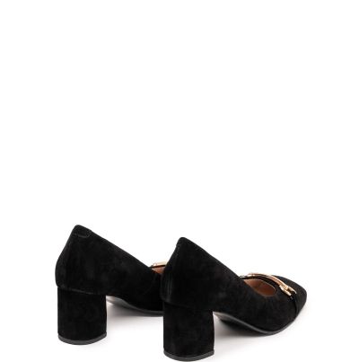 Дамски черни велурени обувки DFC RELAX