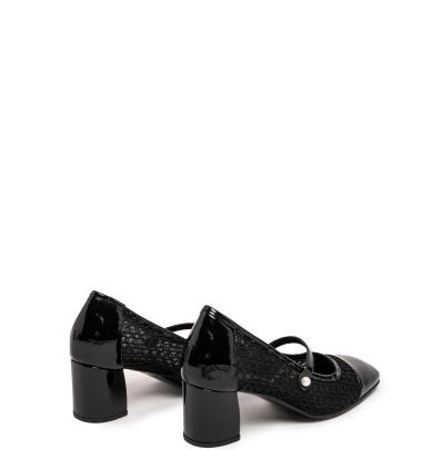 Дамски черни обувки лак DFC RELAX