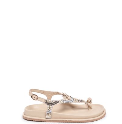 Дамски бежови сандали TOSCA BLU