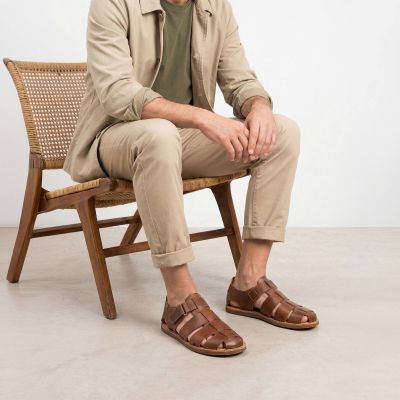 Мъжки кожени боси сандали PIKOLINOS