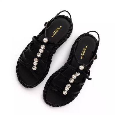 Дамски черни сандали TOSCA BLU