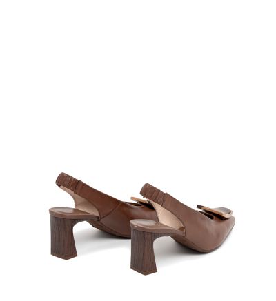 Дамски кафяви кожени обувки HISPANITAS