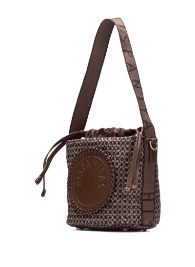 Дамска кафява плетена чанта HISPANITAS