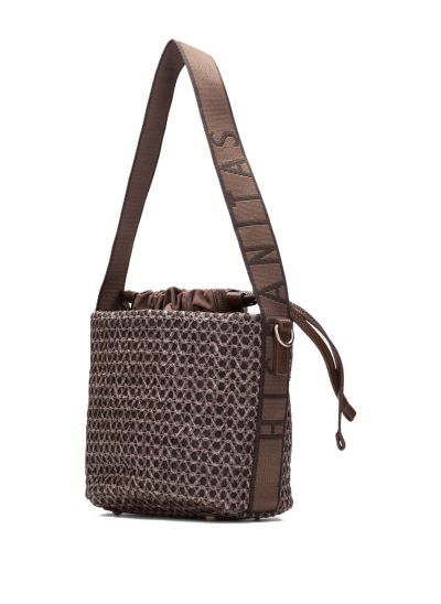 Дамска кафява плетена чанта HISPANITAS