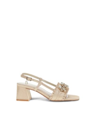 Дамски златисти кожени сандали TOSCA BLU