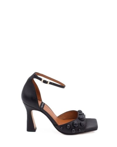 Дамски черни кожени сандали ANGEL ALARCON