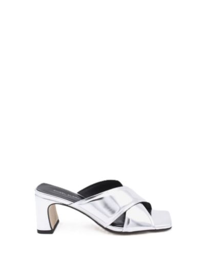 Дамски сребристи чехли ANGEL ALARCON